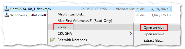 edit vmdk file notepad