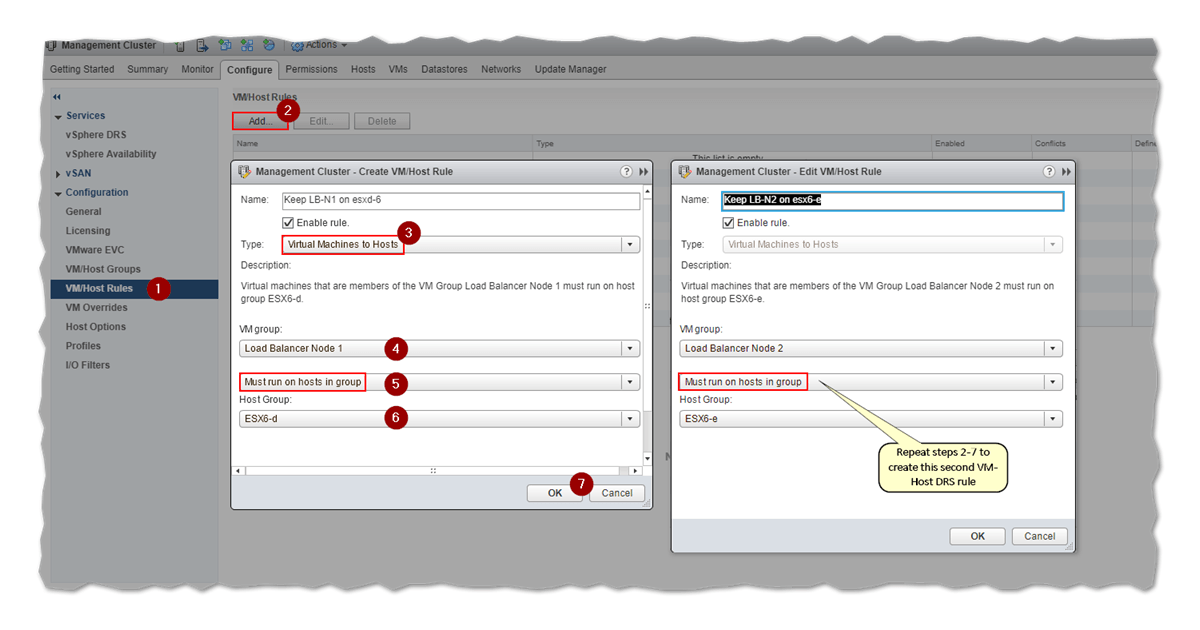 Affinity rules vmware что это